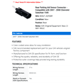 thumbnail image 2 of Rear Parking Aid Sensor Connector - Compatible with 2007 - 2008 Chevy Suburban 1500, 2 of 2