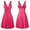 Pink, variant on Outfmvch Black Dresses for Women Plus Size Summer Dresses Plus Size V-neck Retro Sling Pleated Slim Flare Skirt Dresse Black Dress Black XXL