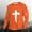 Orange, variant on Yaoyar Long Sleeve T-Shirts for Mens, Spring 3D Street Faith Jesus Cross Print Workout Athletics Crewneck Tee Tops