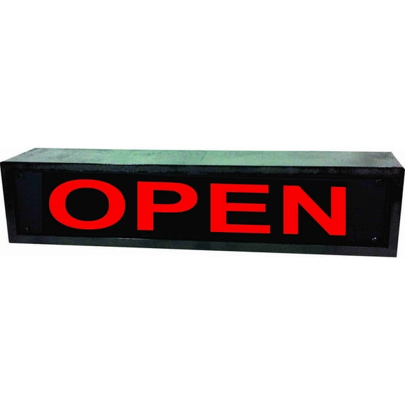AMERICAN RECORDER - 2RU "OPEN" LED Lighted Sign with Enclosure
