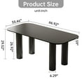 thumbnail image 3 of QEZEOM Modern Dining Table 67", Black Rectangular Table for Dining Room, Kitchen, Bar, Easy Assembly, Table Only, 3 of 8