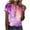 Multicolor, variant on Yotami Plus Size T-Shirt for Women Crew Neck Short Sleeve Floral Print Blouses for Summer Soft Tee Multicolor S