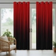 thumbnail image 5 of Outdoor Curtains for Patio Waterproof, Dark Red Black Ombre Outdoor Privacy Panels Grommet, Modern Abstract Art Striped Gradient Blackout Outside Curtains for Porch/Cabana 54"x84", 2 Panels, 5 of 8