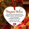 thumbnail image 6 of Shoreew Memorial Christmas Ornaments Hug from Heaven Heart Shaped Christmas Tree Ornament Sympathy Gifts for Loss of Loved One, 6 of 7