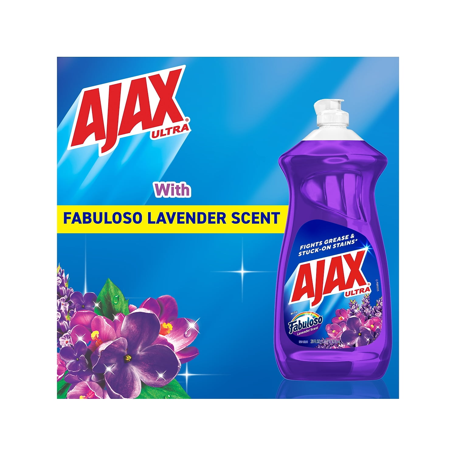 Ajax Ultra Dish Soap Fabuloso Lavender 28 fl. oz 9/Carton (61037540CT)