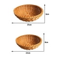 thumbnail image 7 of Travelwant Handmade Rattan Bread Baskets Round Wicker Fruit Basket for Serving, 7 of 7