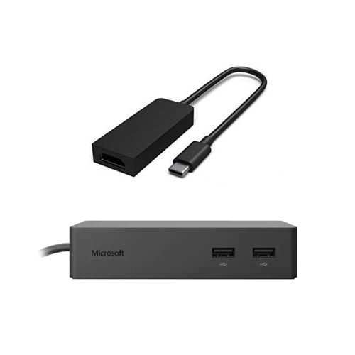 Microsoft Surface Dock Black + Surface USBC to DisplayPort Adapter 2