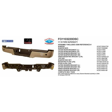 CAPA Rear Step Bumper Assembly FO1103220C