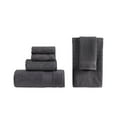 thumbnail image 2 of Saltoro Sherpi Assisi 6 Piece Fabric Towel Set with Jacquard Pattern The Urban Port, Dark Gray, 2 of 5