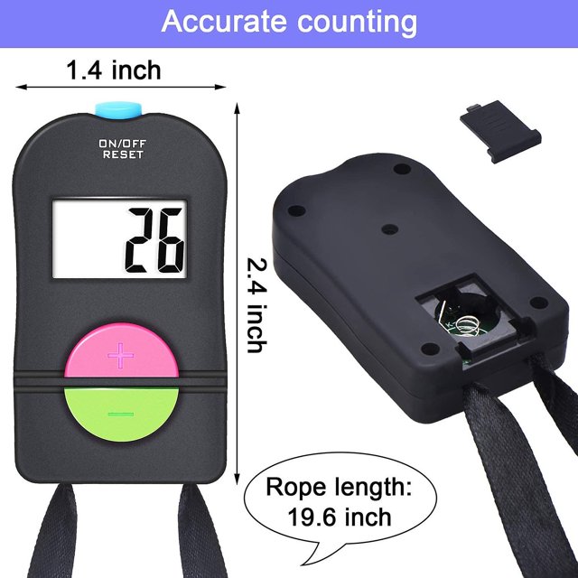 Contador de deportes de golf digital portátil con 4 uds. Feliz Sencillez