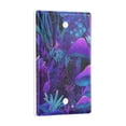 thumbnail image 2 of Yayeee Blank Wall Plate Cover 1-Gang 4.5"x2.7" Home Unused Decorative Outlet, Purple Mushrooms Pattern, 2 of 7