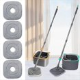 thumbnail image 2 of 4 Almohadillas de Microfibra para Fregona, Repuestos de Cepillo Cuadrado, para Limpieza Profunda en Seco y Húmedo, Cuidado de Pisos de Madera, Cocina y Habitación., 2 of 5