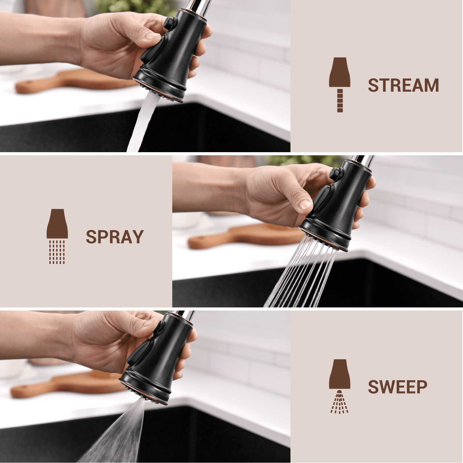 APPASO Antique Pull Down Kitchen Faucet with Deck Plate Oil Rubbed Bronze 148ORB