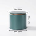 thumbnail image 2 of Round Matte Iron Tea Canister, Flat Lid Airtight Tin Container for Tea Leaves, Small Empty Metal Tea Jar for Storage Organization 4 Inch Yellow, 2 of 6