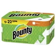 Bounty Full Sheet Paper Towels, White, 12 Super Rolls