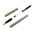 thumbnail image 5 of Diplomat Traveller Stainless Steel with Gold Trim Fountain Pen, Medium, 5 of 11