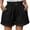 Black, variant on XovLAHzY Petite Pants For Women Casual Summer Elastic Waist Comfy Button Beach Shorts With Pockets Slacks Lounge Trousers