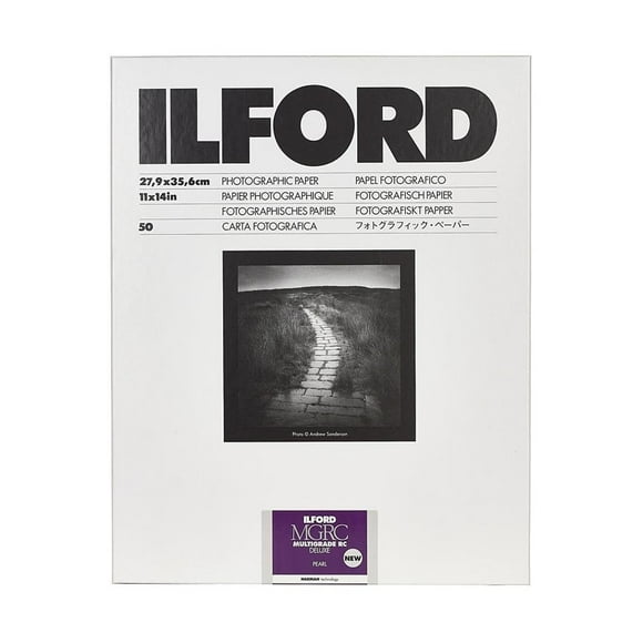 Papel fotográfico Ilford Multigrade V RC Deluxe Pearl, 11 x 14, 190 g/m²