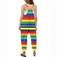 thumbnail image 4 of QIPOPIQ Girl's V Neck Sleeveless Jumpsuits Spaghetti Straps Harem Long Pants Rompers With Pockets Clearance, 4 of 5