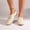 Beige, variant on IEMIEMIEM Women's Faux Leather Oxford Flats Slip On No Laces Round Toe Casual Loafers Retro Soft Flat Walking Dress Shoes Brown 8 Wide