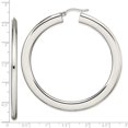 thumbnail image 3 of FB Jewels Stainless Steel Polished Hollow Hoop Earrings, 3 of 3