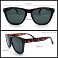 thumbnail image 3 of SA106 Polarized Sport Keyhole Bridge Sunglasses for Men UV400 Lightweight Plastic Matte Tortoise Frame - Green Lens, 3 of 6