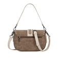 thumbnail image 3 of Wrangler Western Shoulder Bag for Women Vintage Cowgirl Crossbody Purse with Fringe, Dark Brown, 3 of 7