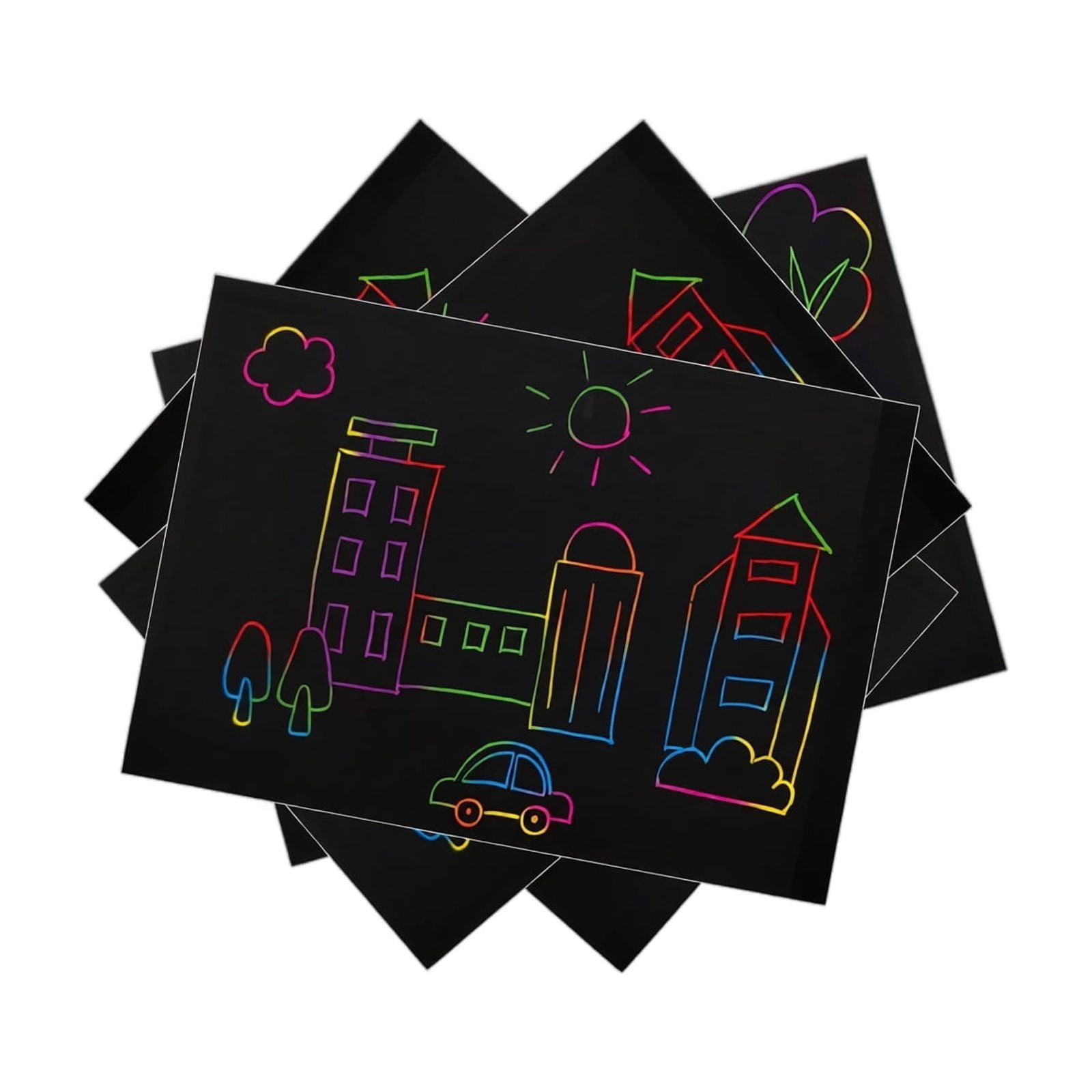 Scratch Art for Student Rainbow Scratch Art Scratch Art Paper Rainbow Scratch Paper Art Kit for Student Arts and Crafts Activities for Student for Holiday Party and Classroom