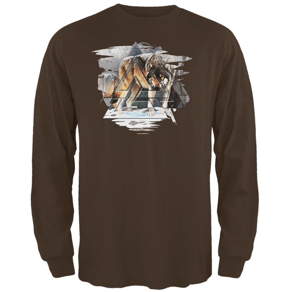 winter men's digital print long sleeve double color wolf sweatshirt