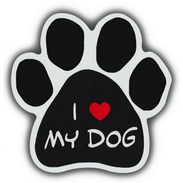 Dog Paw Shaped Magnets: I Love My Dog | Cars, Trucks, Refrigerators