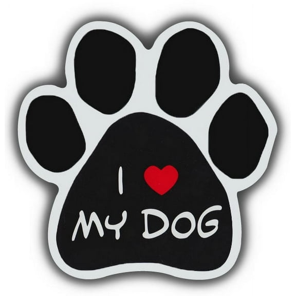 Dog Paw Shaped Magnets: I Love My Dog | Cars, Trucks, Refrigerators