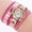 Hot Pink_Free Size, variant on YOHAVEN Diamond Studded Bracelet Watch Women’s Fashion Bracelet Watch Elegant Jewelry Wrist Accessory Gift for Valentine’s Day Anniversary Birthday Party