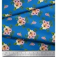 thumbnail image 3 of Soimoi Cotton Jersey Fabric Leaves & Wild Flower Floral Print Fabric by The Yard 58 Inch Wide, 3 of 3