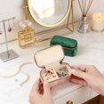 thumbnail image 2 of TAIMY Mini Travel Jewelry Case, Velvet Small Travel Jewelry Box, Portable Jewelry Travel Organizer Box for Rings Earrings Necklaces, Gifts for Women Girls(Pink Lavender), 2 of 6