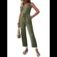thumbnail image 3 of Elegantes de Verano para Mujer, Sin Mangas, con Cuello en U, Informales, de Pierna y Pantalones Largos 2025, Verde , Talla L, 3 of 10