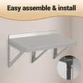 thumbnail image 5 of Danolapsi  Stainless Steel Wall Shelf NSF Commercial Wall-Mounted Shelving Appliance & Equipment Metal Shelving With a Backsplash and Two Brackets for Kitchen Restaurant Garage Laundry Utility Room, 5 of 7