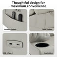 thumbnail image 4 of MCombo Large Triple Motor Power Lift Recliner Chair for Tall Elderly, Faux Leather, Light Grey, 4 of 10