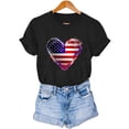 thumbnail image 7 of VerPetridure 4th of July Shirts for Women Funny Short Sleeve Crew Neck Blouse Patriotic American Flag T Shirt, 7 of 7