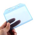 thumbnail image 3 of Water-resistance Horizontal ID Card Business Name Badge Holder Clear Blue 10cmx7cm, 3 of 3