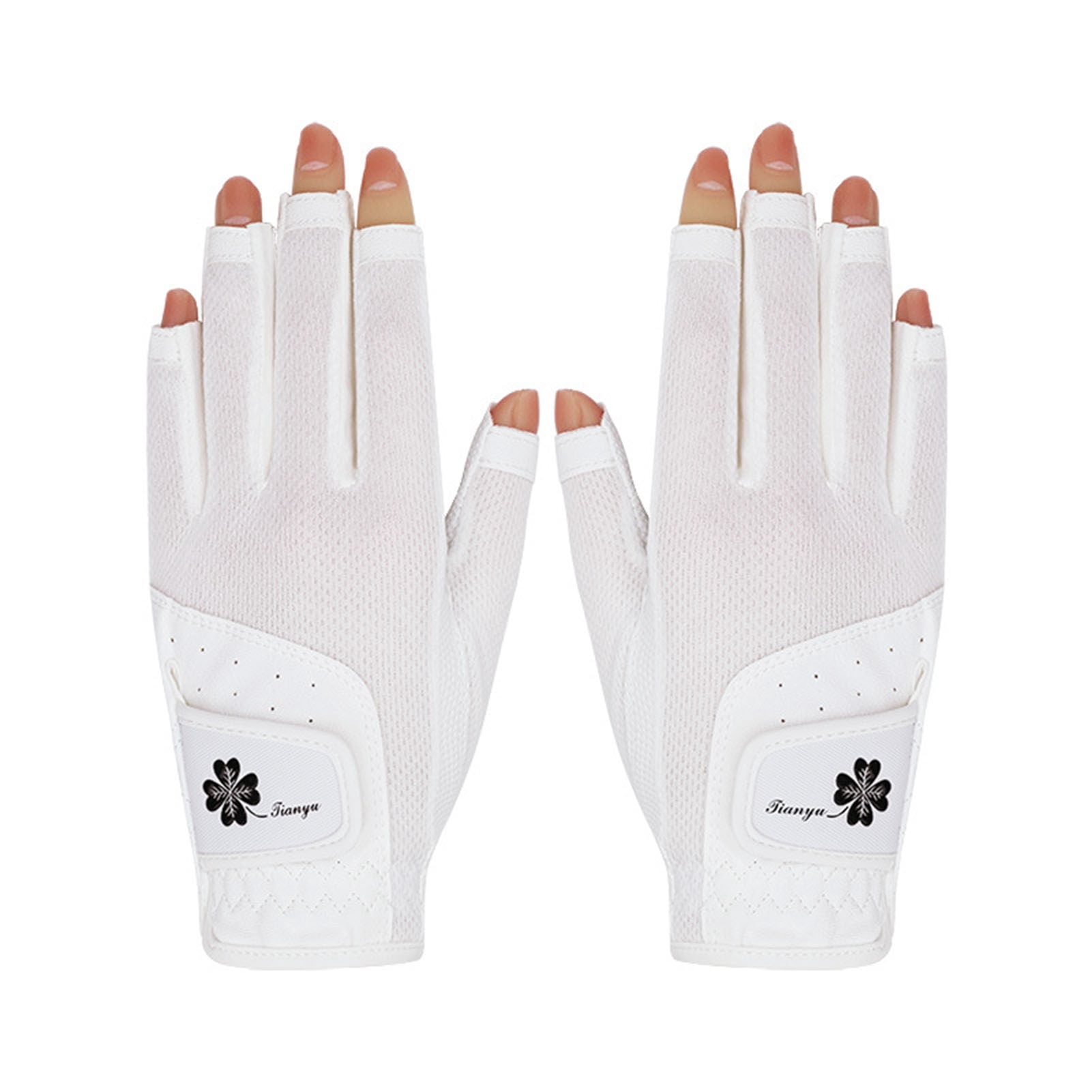 Sportteer Men Women Golf Gloves 1 Pair Golf -slip Silicone Sweat-absorbing Breathable Touch Screen Men Women Left Right Hand Outdoor Sports Breathable Golf Gloves