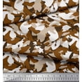 thumbnail image 1 of Soimoi Moss Georgette Fabric Two Tone With White Camouflage Printed Fabric 1 Yard 42 Inch Wide, 1 of 3