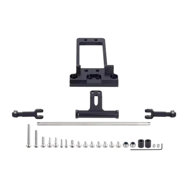 BTA Servo Mount con kit de cilindro de dirección hidráulico completo Kit de reparación de automóviles RC RC Piezas de bricolaje para 1/10 RC Castador Negro