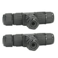 thumbnail image 6 of Waterproof 3-Way T-Type Junction Box Connectors for Outdoor LED Power, 2 Pieces, 3-Wire Connection, 6 of 8