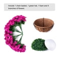 thumbnail image 5 of Artificial Fake Hanging Flowers Plants Basket for Outdoor Spring Summer Decoration, Faux Silk Flowers Outside Look Real Morning Glory UV Resistant for Porch Patio Balcony Garden Yard Home, Fuchsia, 5 of 31