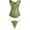 Green, variant on SCSAlgin Shapewear Sets for Women Corset Top Bustier LingerieZipper Front Flower Sexy Burlesque Vintage