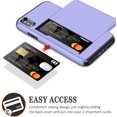 thumbnail image 2 of Wallet Case for iPhone X Case with Card Holder Protective Case Dual Layer Shockproof Hard PC Soft Hybrid Rubber Anti Scratch Case for iPhone X iPhone Xs iPhone 10 5.8 inch Light Purple, 2 of 14
