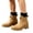 Khaki, variant on Women's Waterproof PVC Ankle Rain Boots Non Slip Heel Gardening Shoes With Knit Liner