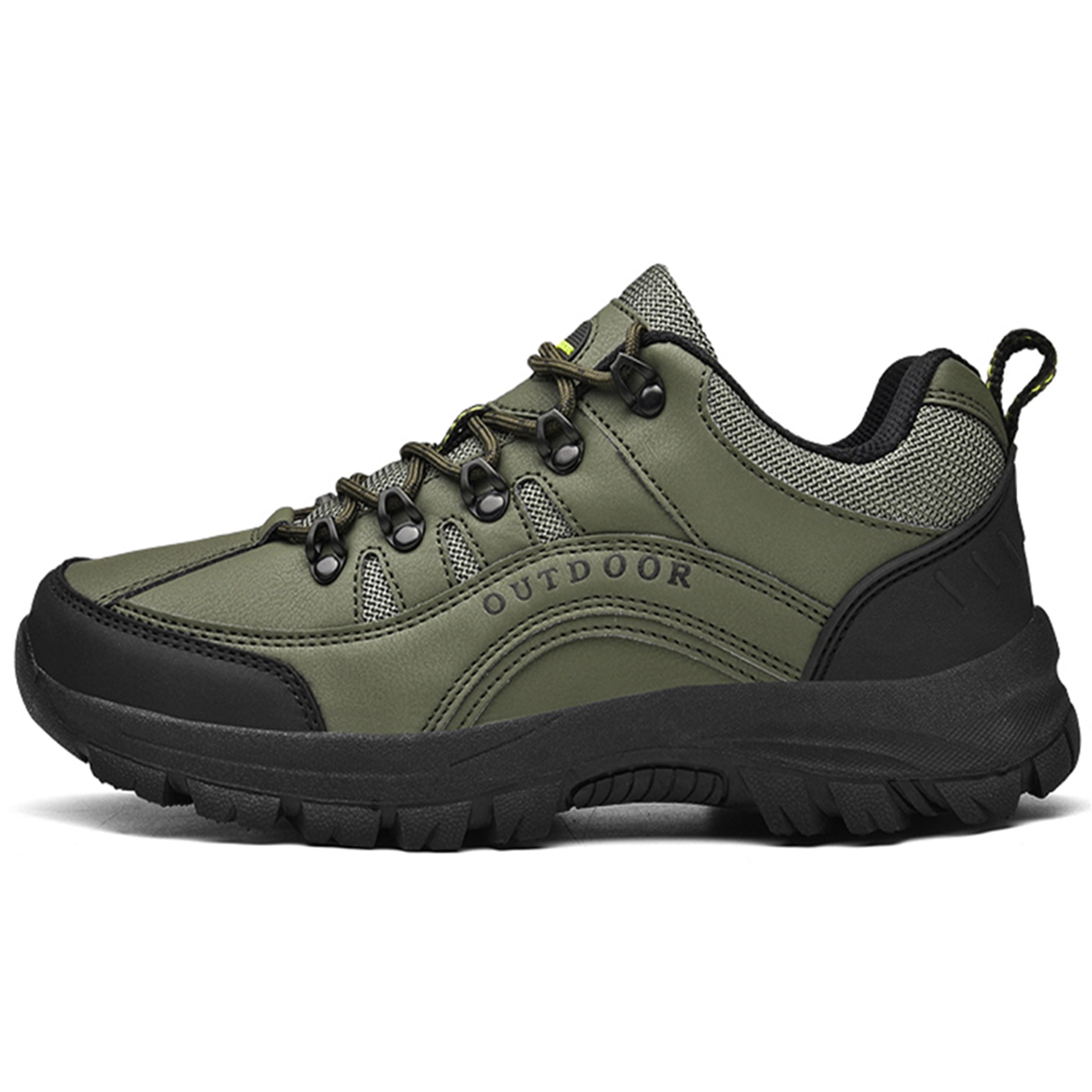 LASUDRAA Men's Hiking Shoes Waterproof Non-Slip Low-Up Sport Shoes Comfortable Outdoor Sneakers
