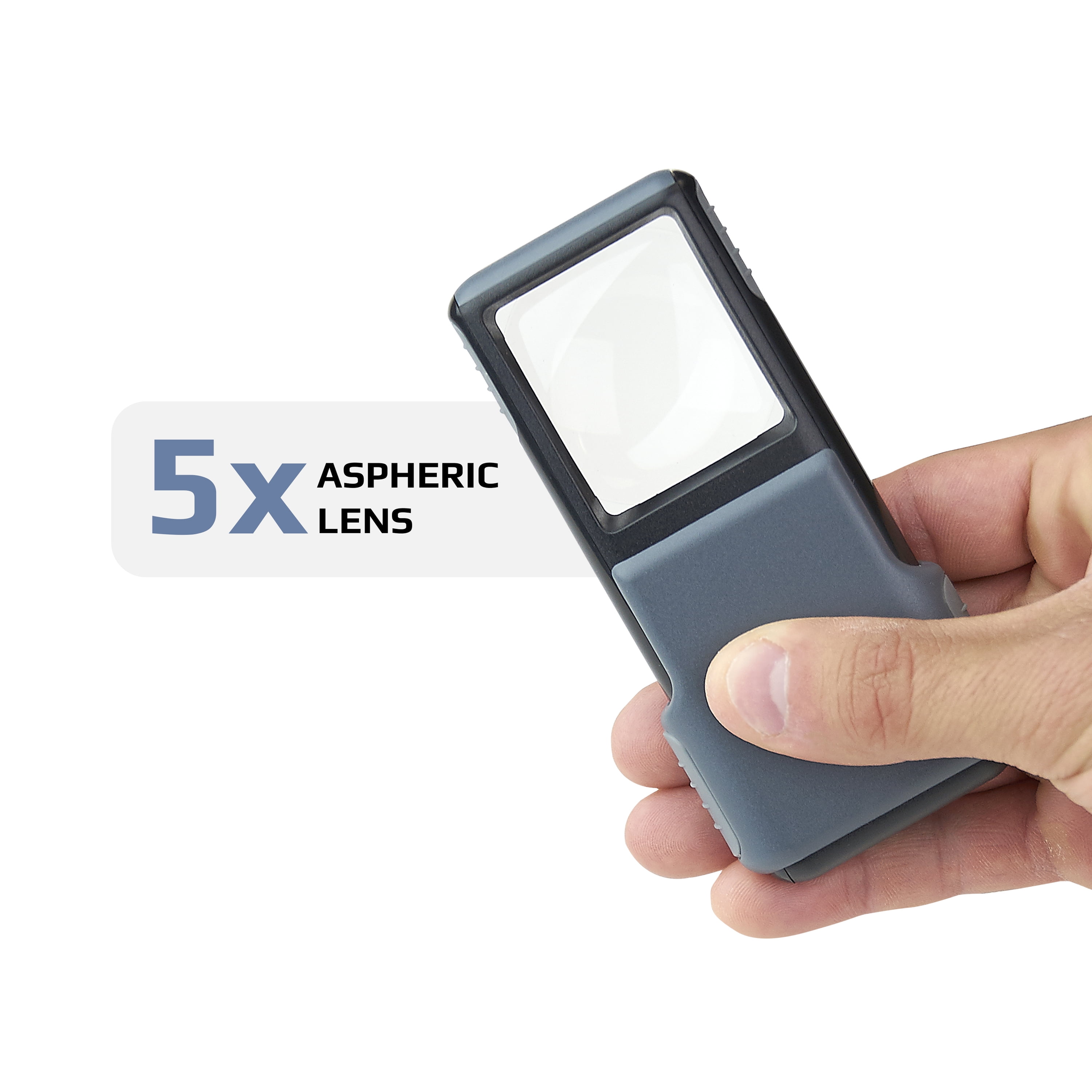 Carson MiniBrite Powerful 5x LED Compact Magnifier with Light & Protective Cover, Slide-Out Magnifying Glass - 4 Pack