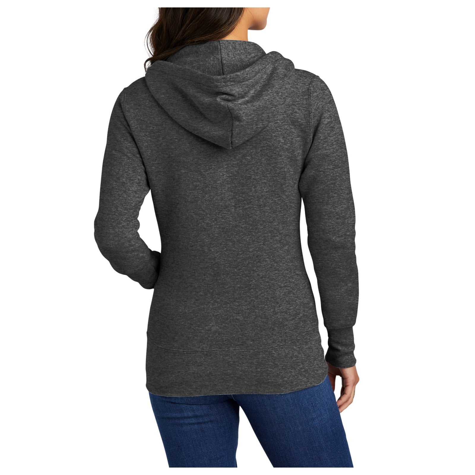 Mafoose Women's Core Fleece Full-Zip Long Sleeve Hooded Cozy Sweatshirt Dark Heather Grey XS